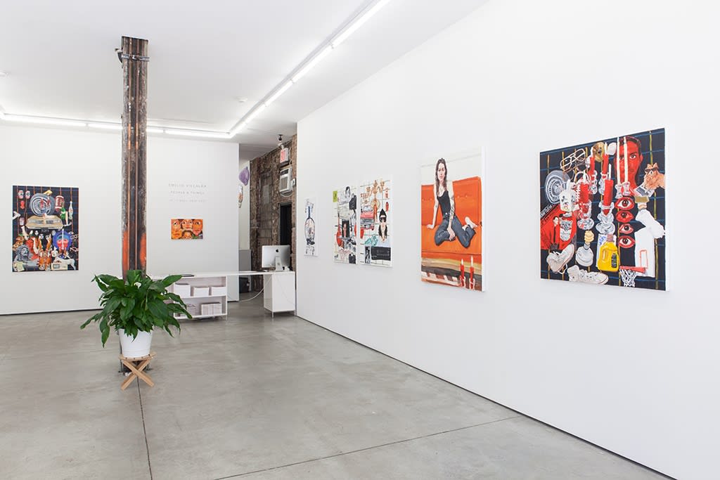 Installation image from Emilio Villalba's "People & Things" at Hashimoto Contemporary NYC