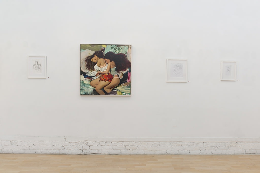 Installation image from Dan Quintana's Diffused exhibition at Hashimoto Contemporary SF