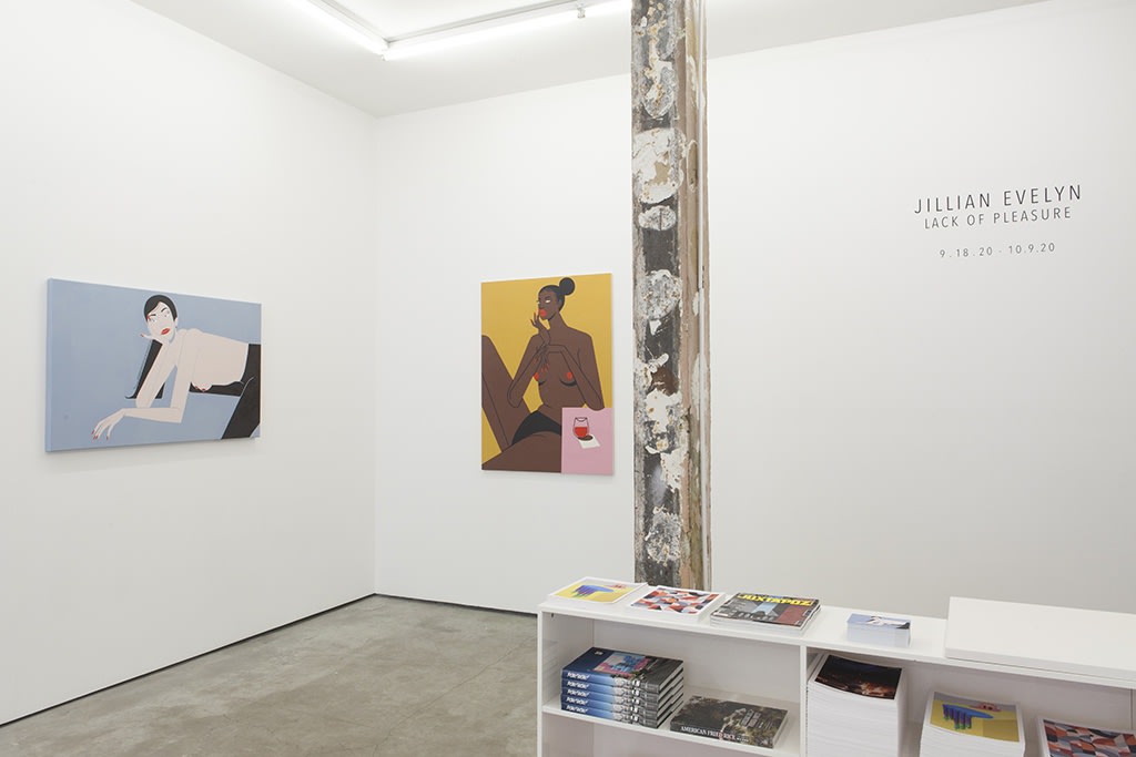 Installation image from Jillian Evelyn's "Lack of Pleasure" at Hashimoto Contemporary NYC
