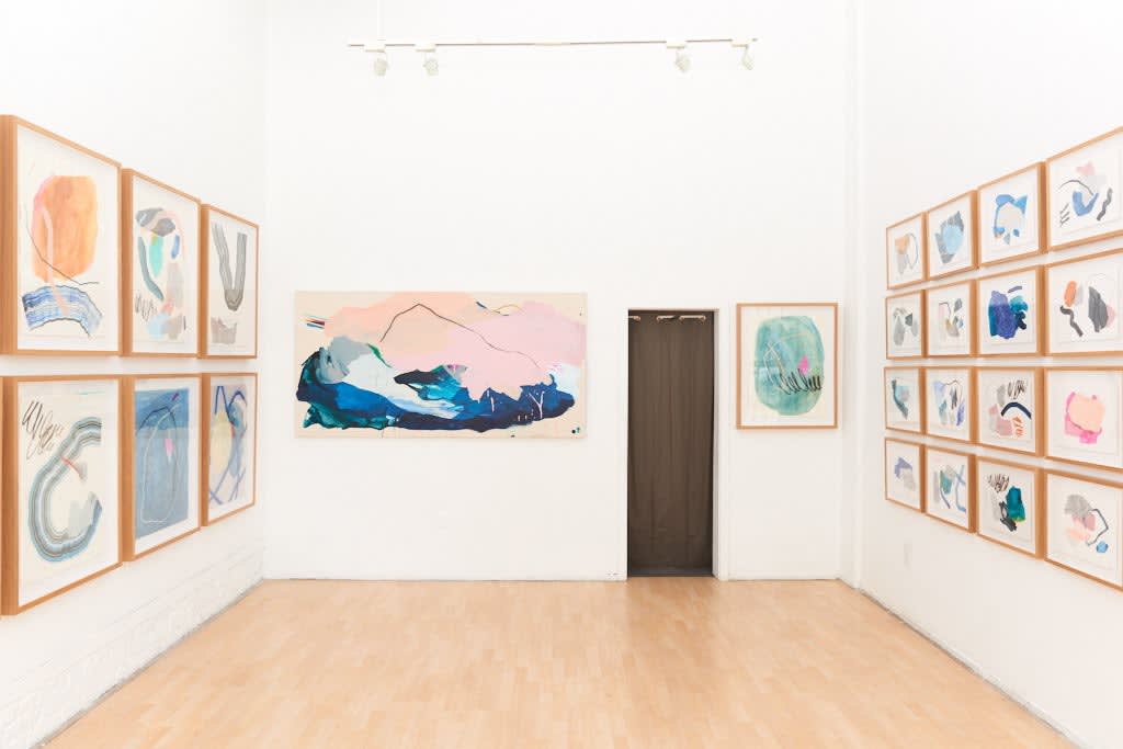 Installation image from Heather Day's "Keep Still" at Hashimoto Contemporary SF