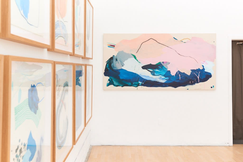 Installation image from Heather Day's "Keep Still" at Hashimoto Contemporary SF