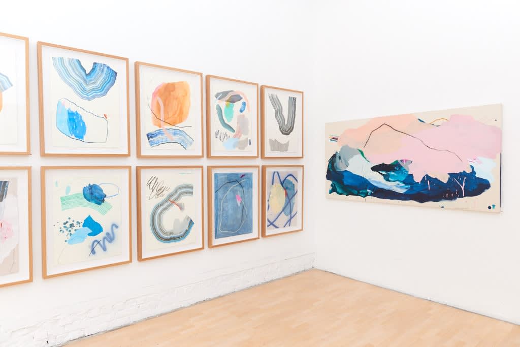 Installation image from Heather Day's "Keep Still" at Hashimoto Contemporary SF