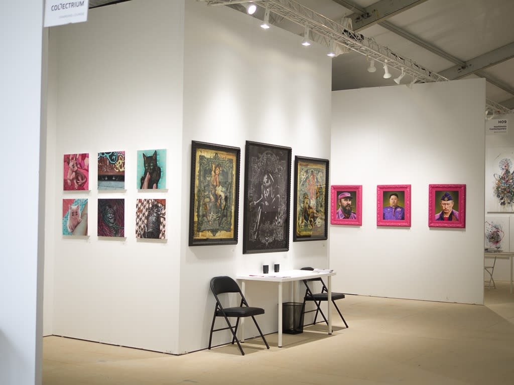 Installation image of booth at Scope Miami Beach 2014