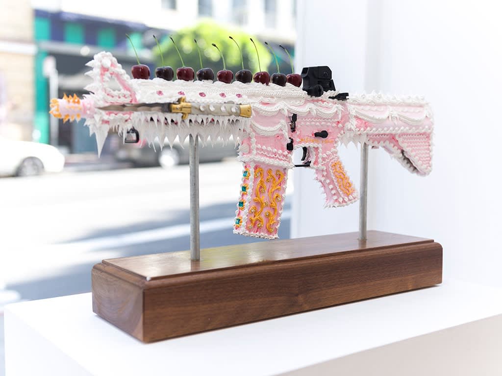 Installation image from Scott Hove's "Master of Rapacity" at Hashimoto Contemporary SF
