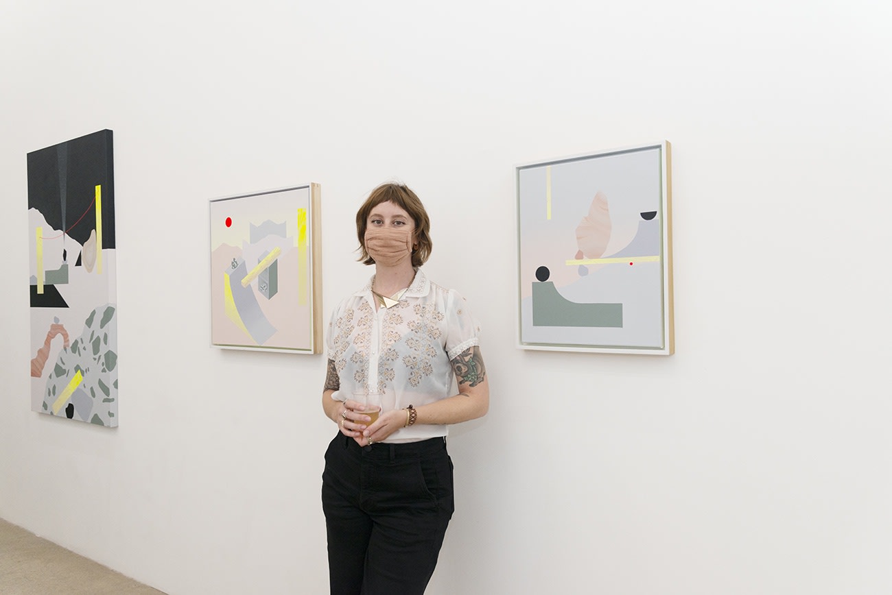 Madeleine Tonzi solo exhibition Lunar Construction Zone installation view at Hashimoto Contemporary Los Angeles