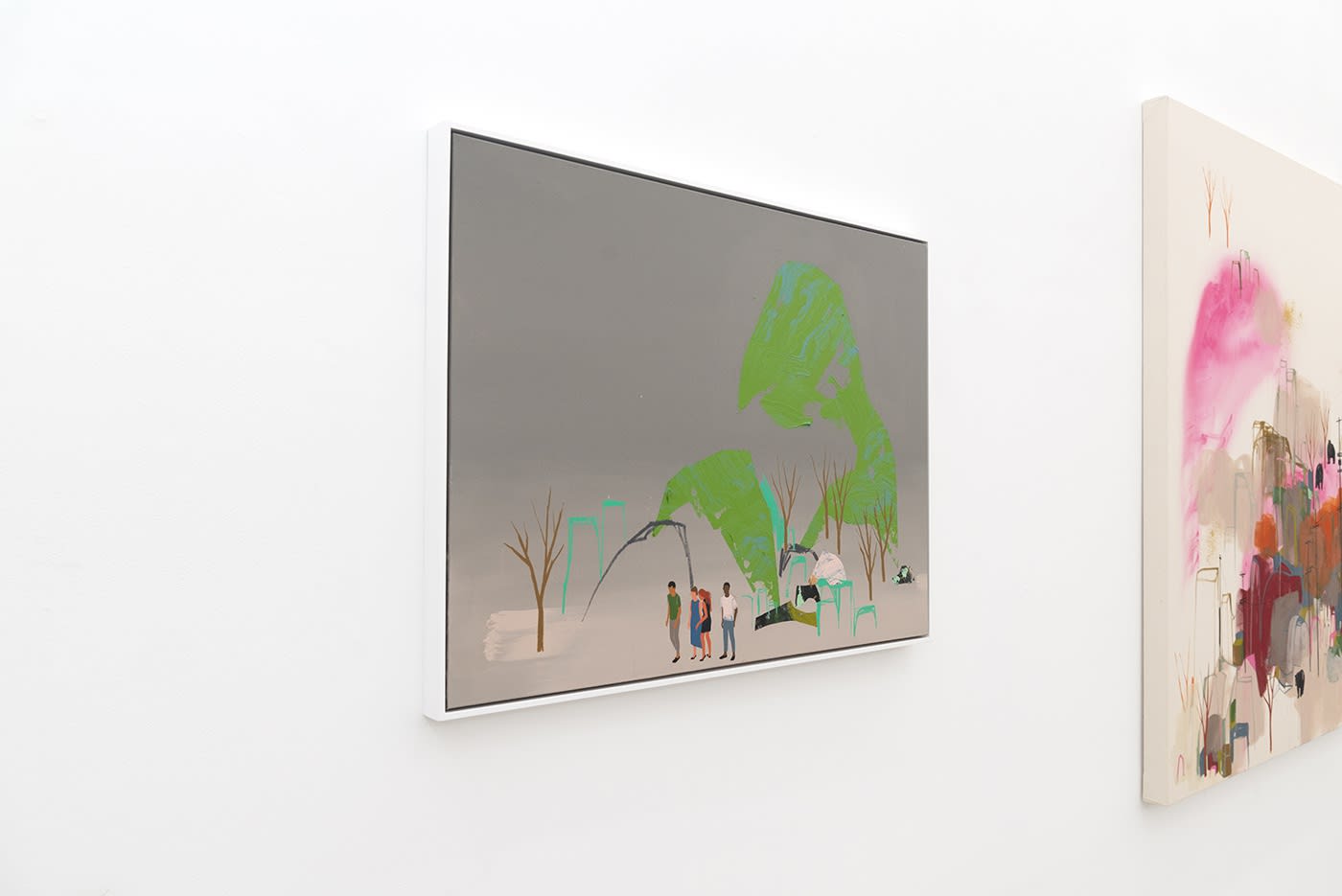Seonna Hong "Things Will Get Better" installation view at Hashimoto San Francisco featuring paintings on walls