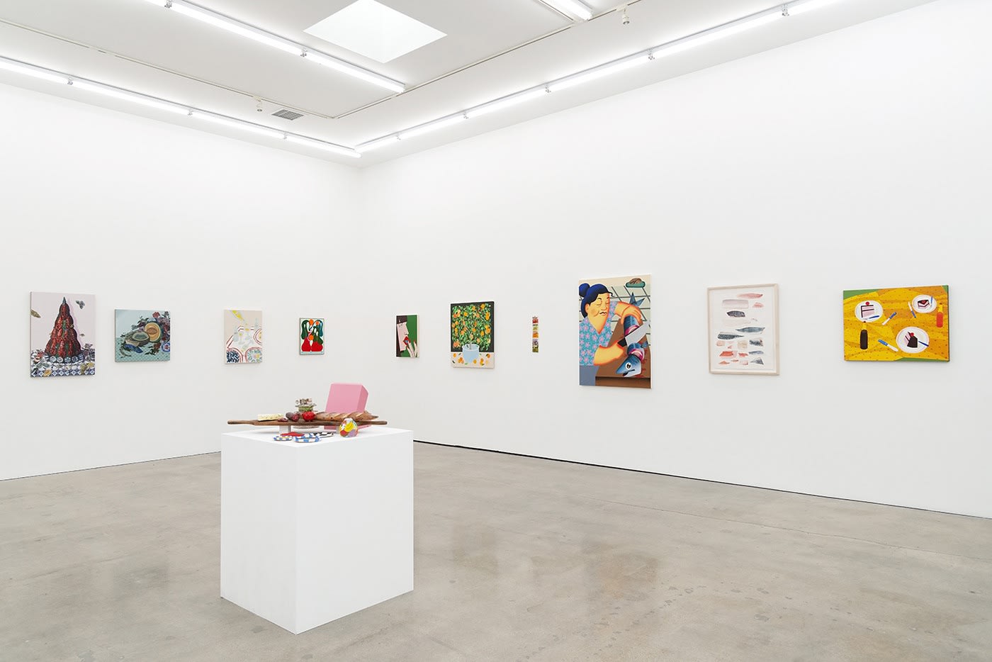 a photo of the gallery installation of Potluck