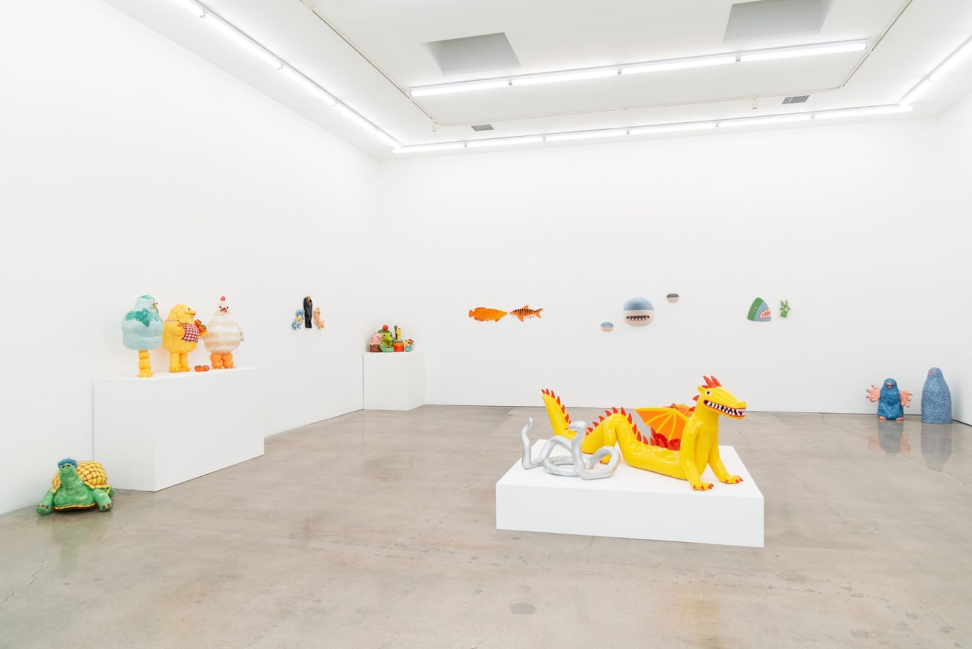 Installation view of Katie Kimmel & Lorien Stern's exhibition You Are Good at Hashimoto Contemporary Los Angeles