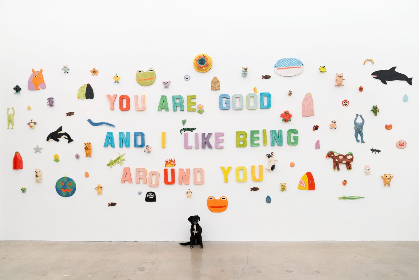 Installation view of Katie Kimmel & Lorien Stern's exhibition You Are Good at Hashimoto Contemporary Los Angeles
