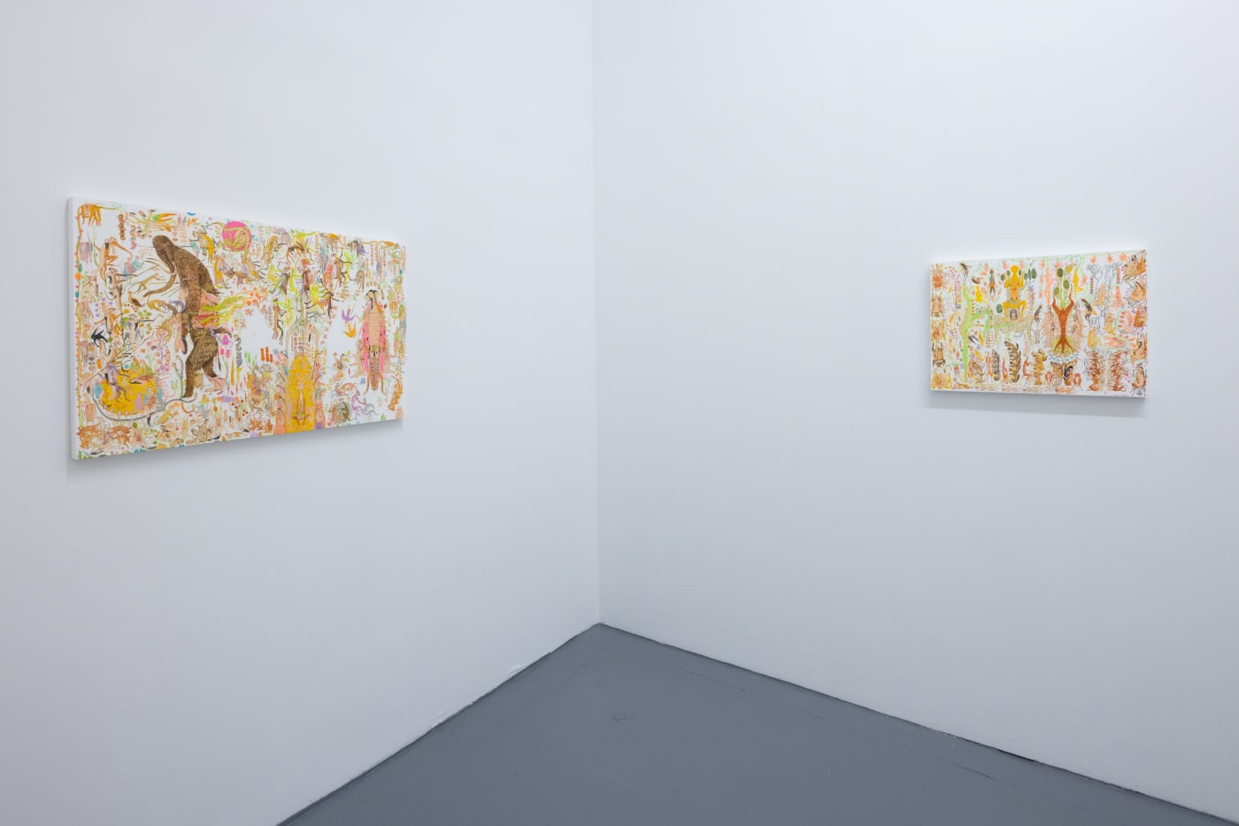 installation shot of Mu Pan exhibition "To Have A Mother Means Milk"