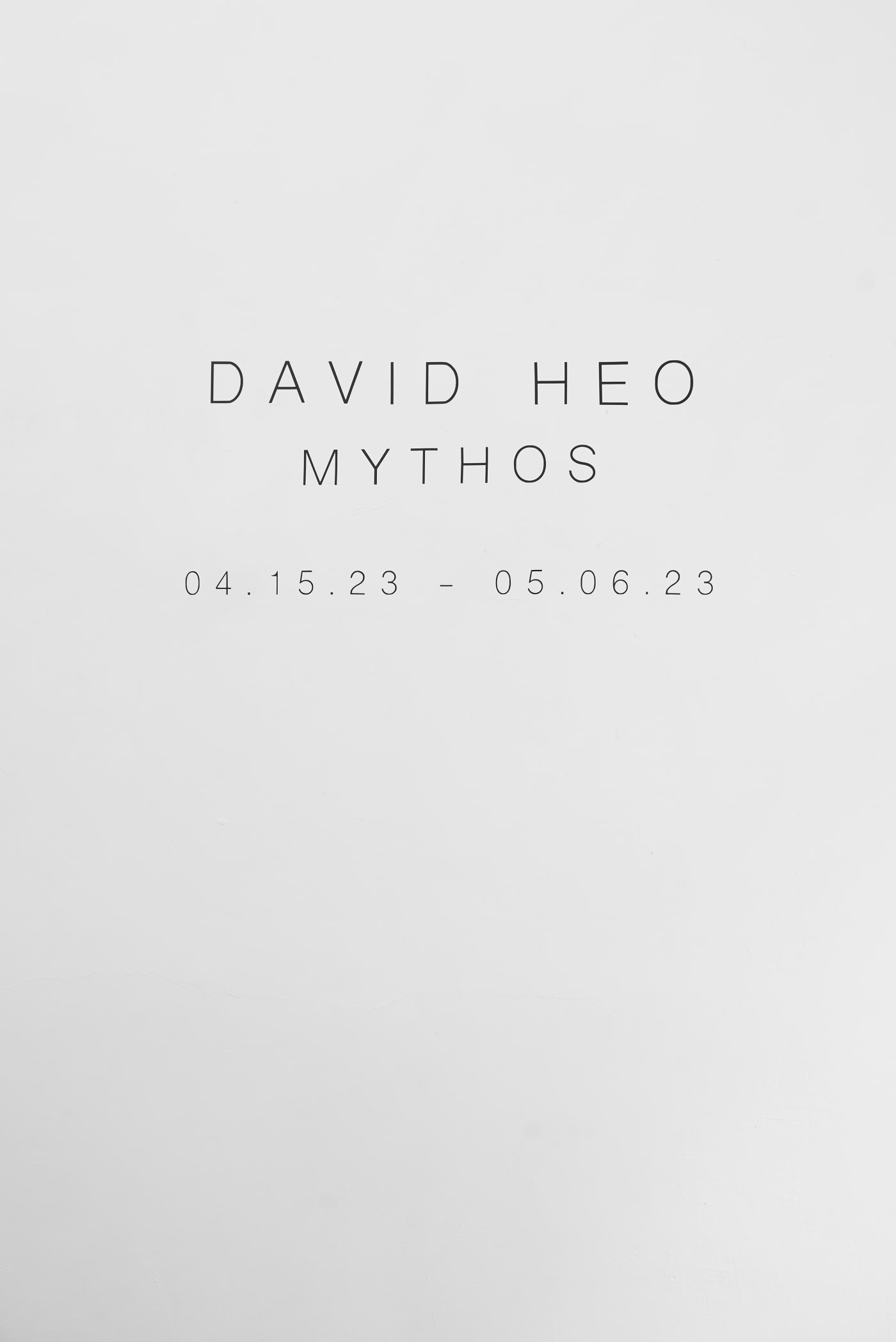 Title Vinyl for David Heo exhibition