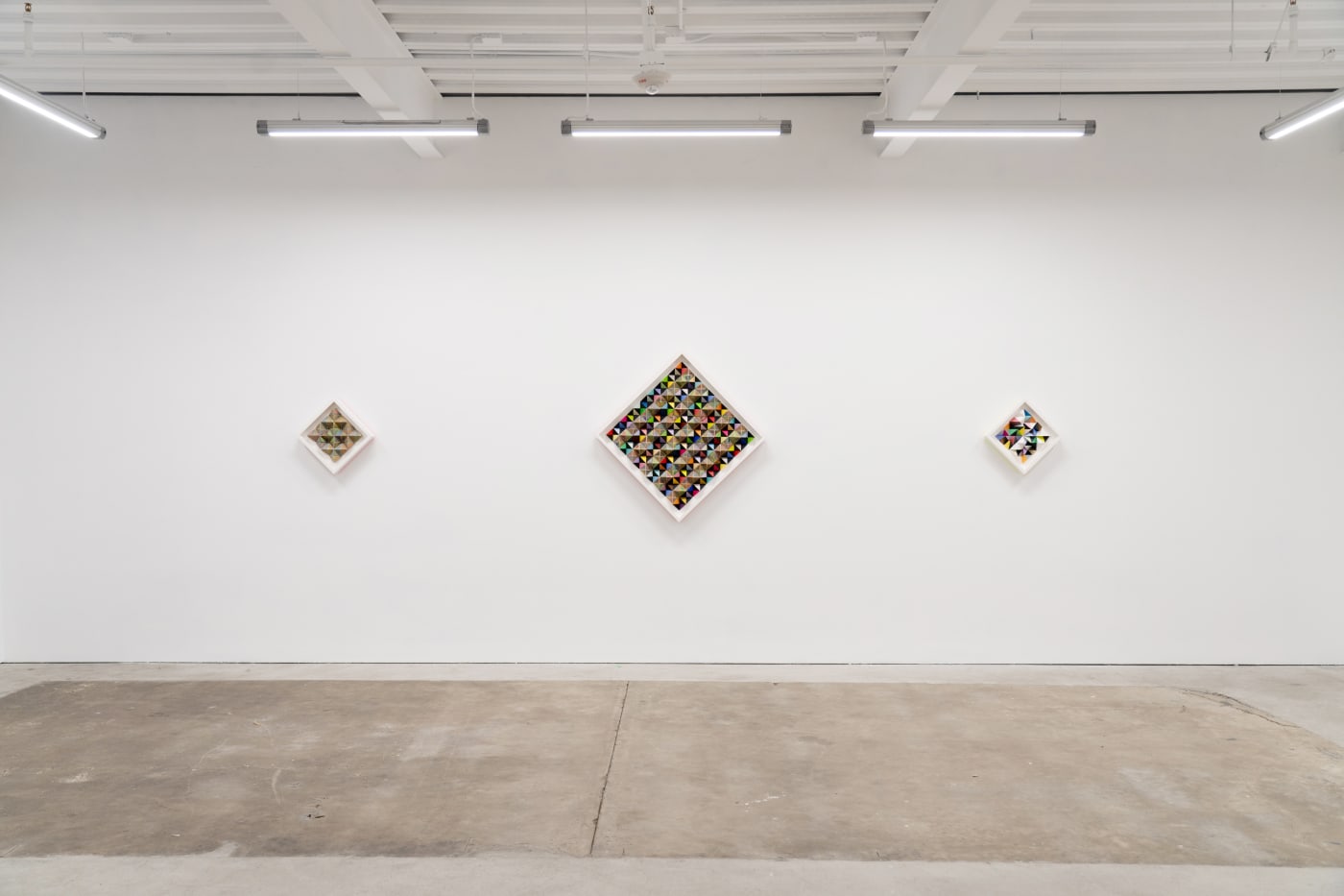 Installation photo of Sean Newport's exhibition Erasing Time at Hashimoto Contemporary San Francisco
