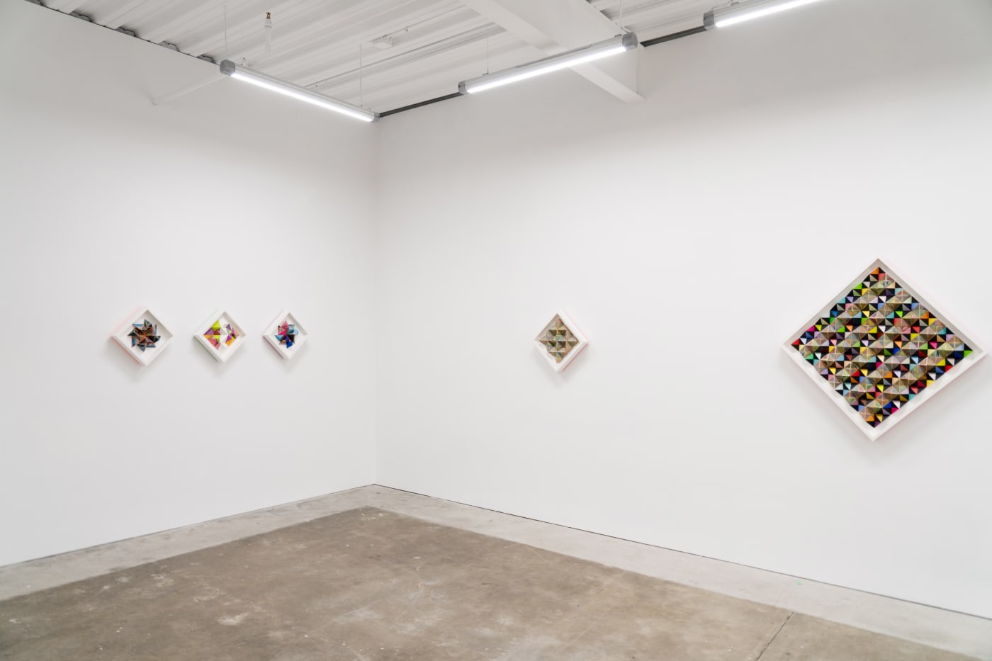 Installation photo of Sean Newport's exhibition Erasing Time at Hashimoto Contemporary San Francisco