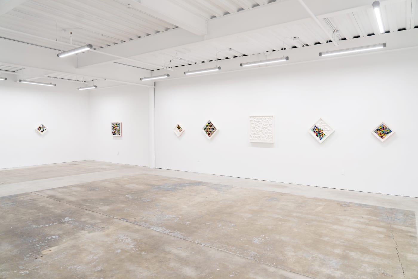 Installation photo of Sean Newport's exhibition Erasing Time at Hashimoto Contemporary San Francisco