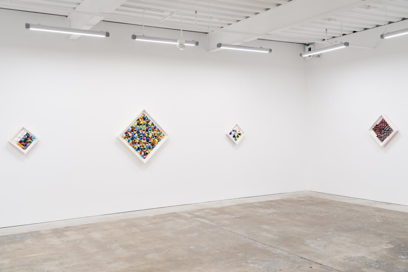 Installation photo of Sean Newport's exhibition Erasing Time at Hashimoto Contemporary San Francisco