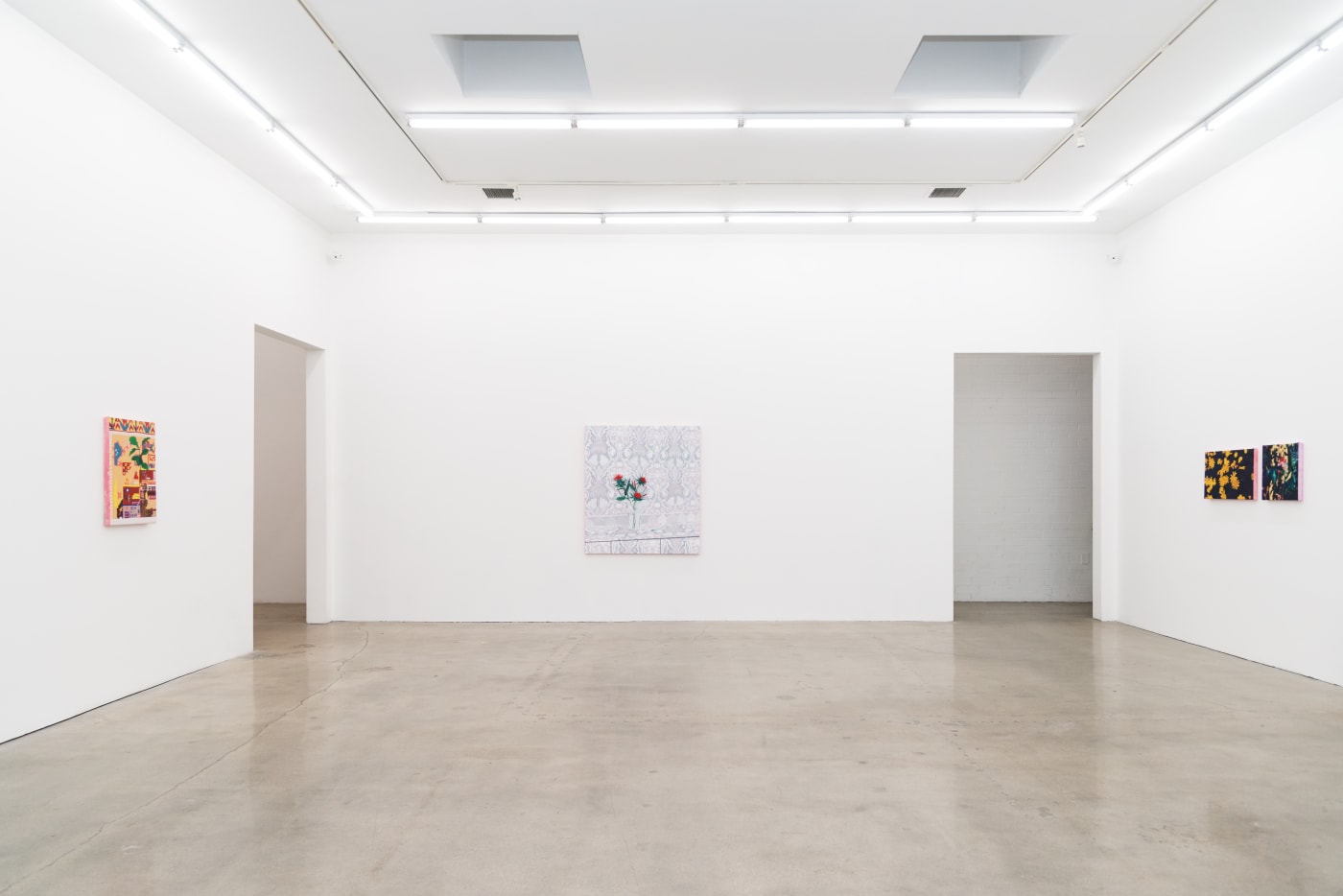 Installation image of Francisco Diaz Scotto's solo exhibition "Where Dreams Touch Ground" at Hashimoto Contemporary Los Angeles