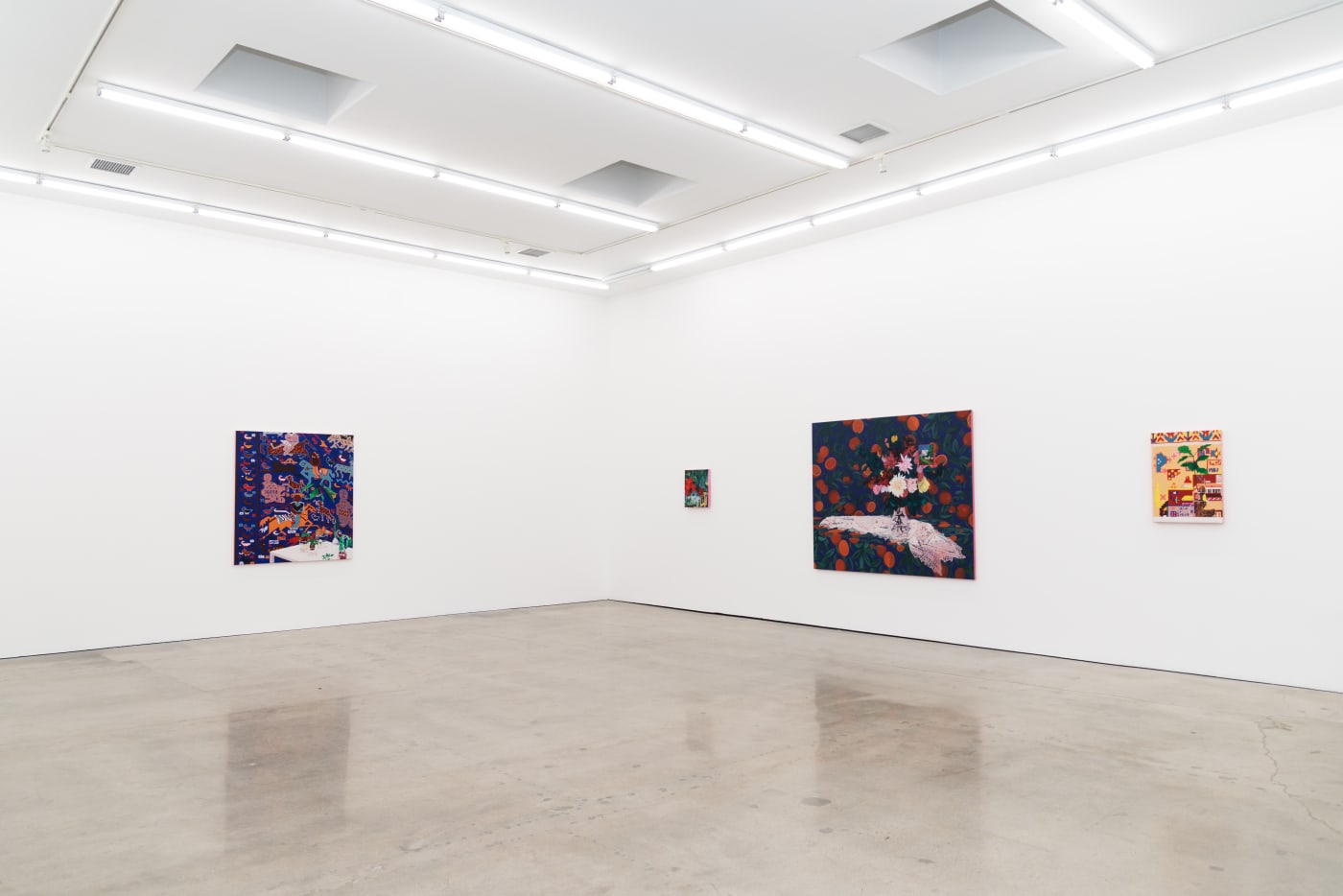 Installation image of Francisco Diaz Scotto's solo exhibition "Where Dreams Touch Ground" at Hashimoto Contemporary Los Angeles
