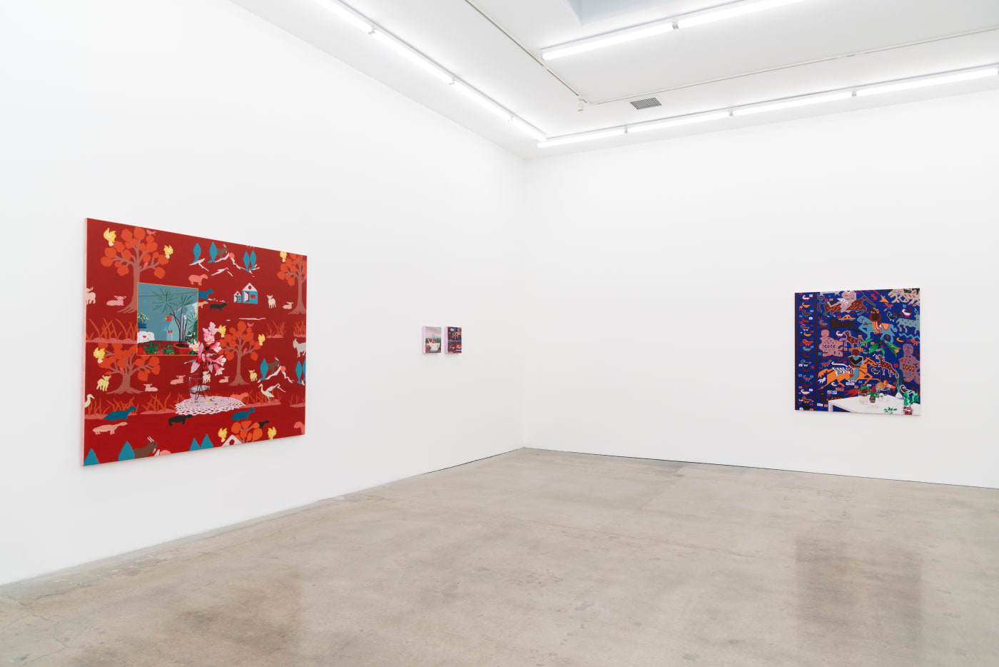 Installation image of Francisco Diaz Scotto's solo exhibition "Where Dreams Touch Ground" at Hashimoto Contemporary Los Angeles