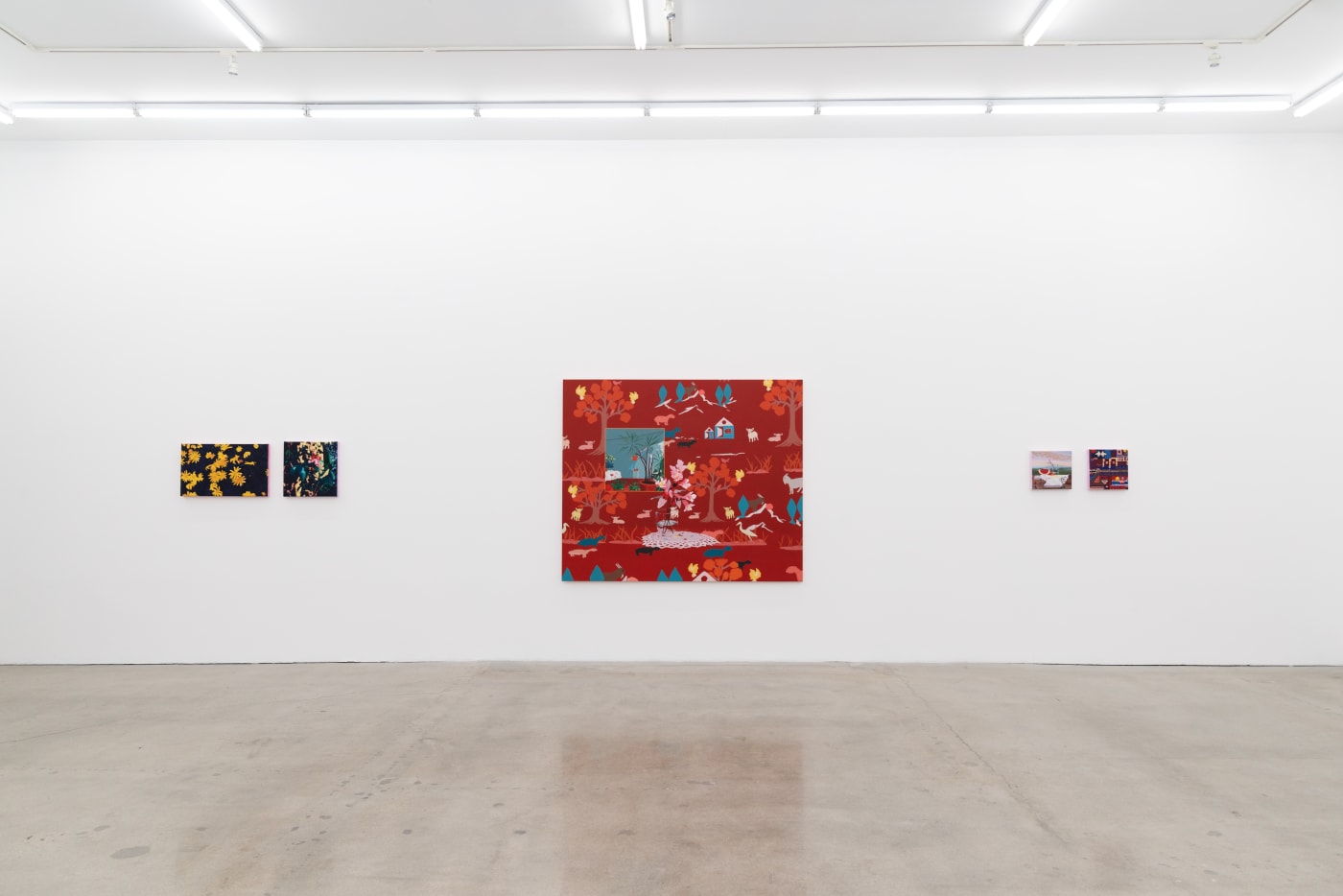 Installation image of Francisco Diaz Scotto's solo exhibition "Where Dreams Touch Ground" at Hashimoto Contemporary Los Angeles