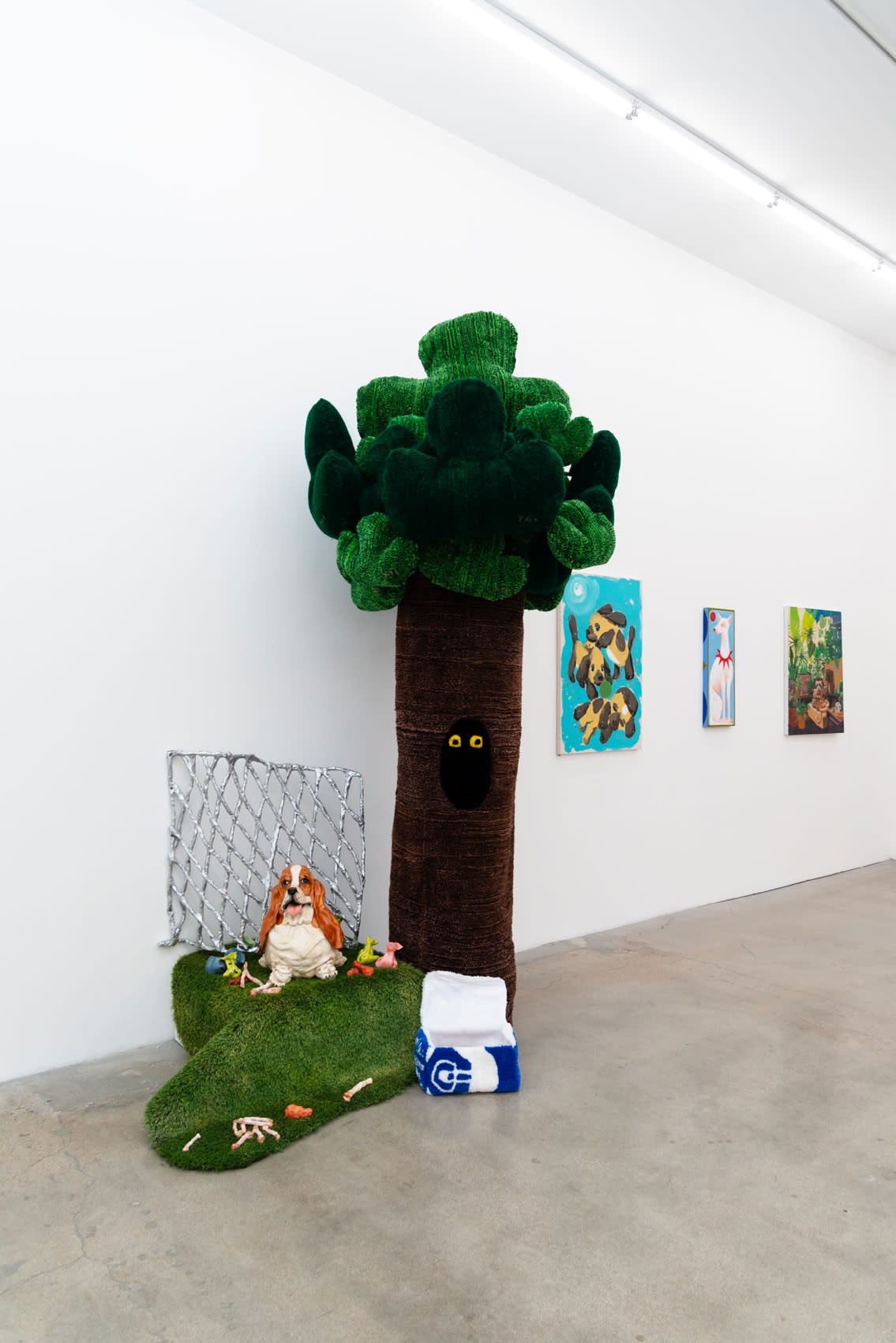 Installation image of group exhibition For The Love of Dog at Hashimoto Contemporary Los Angeles