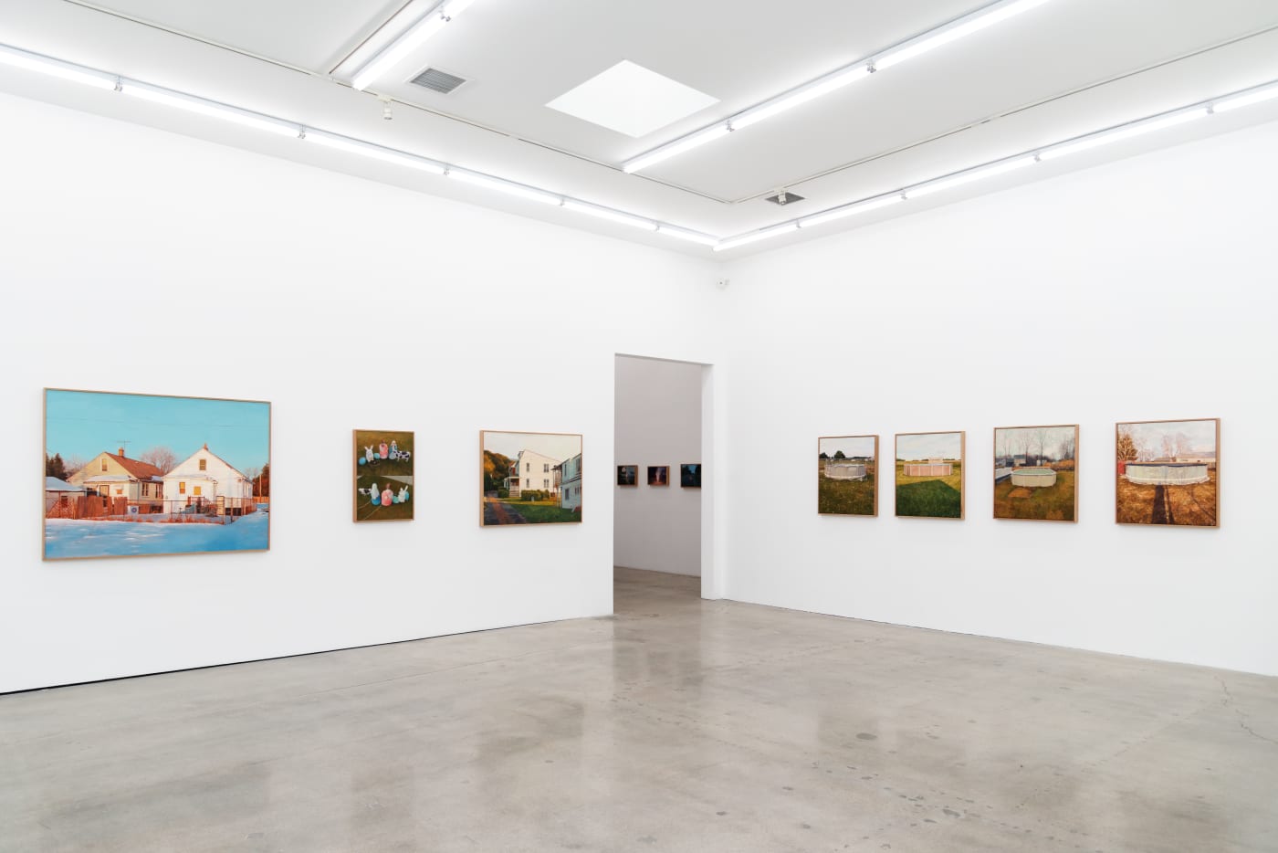 Installation image of Pat Perry's solo exhibition Which World at Hashimoto Contemporary Los Angeles
