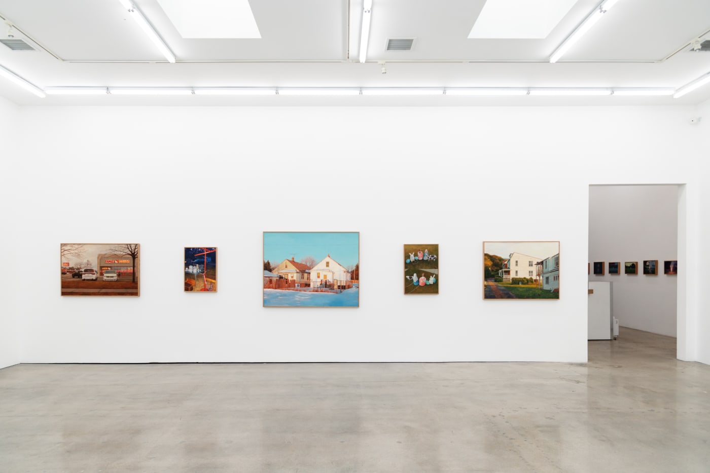 Installation image of Pat Perry's solo exhibition Which World at Hashimoto Contemporary Los Angeles