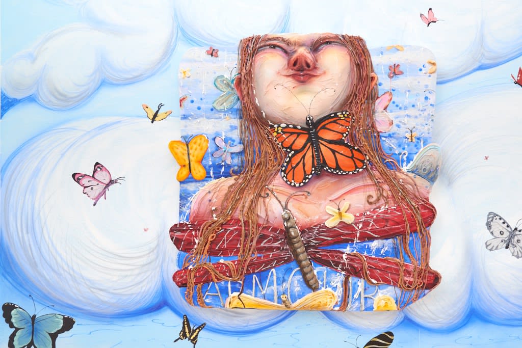 Installation image of Kate Klingbeil's "Pith" at Hashimoto Contemporary SF
