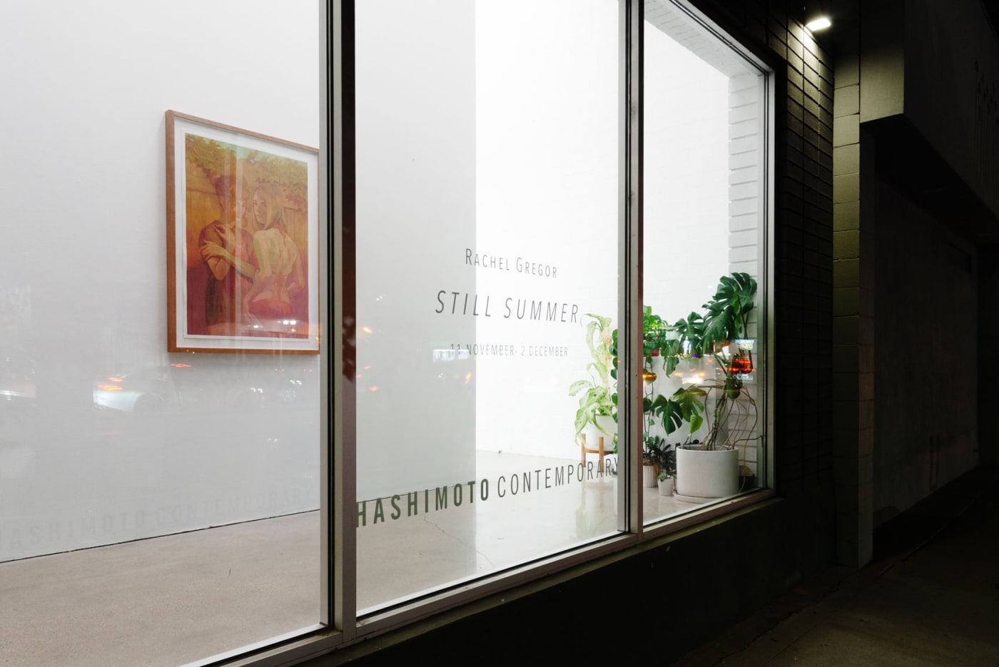 Installation image of Rachel Gregor's solo exhibition Still Summer at Hashimoto Contemporary Los Angeles