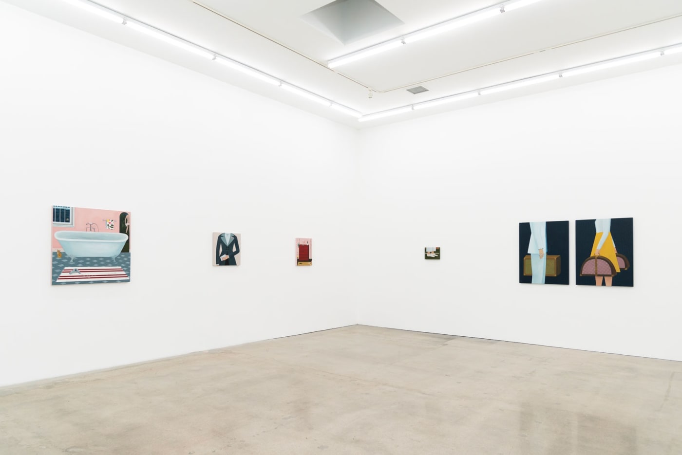 Installation image of Angela Burson's exhibition Travelers at Hashimoto Contemporary Los Angeles.