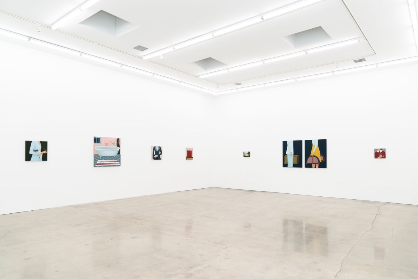 Installation image of Angela Burson's exhibition Travelers at Hashimoto Contemporary Los Angeles.
