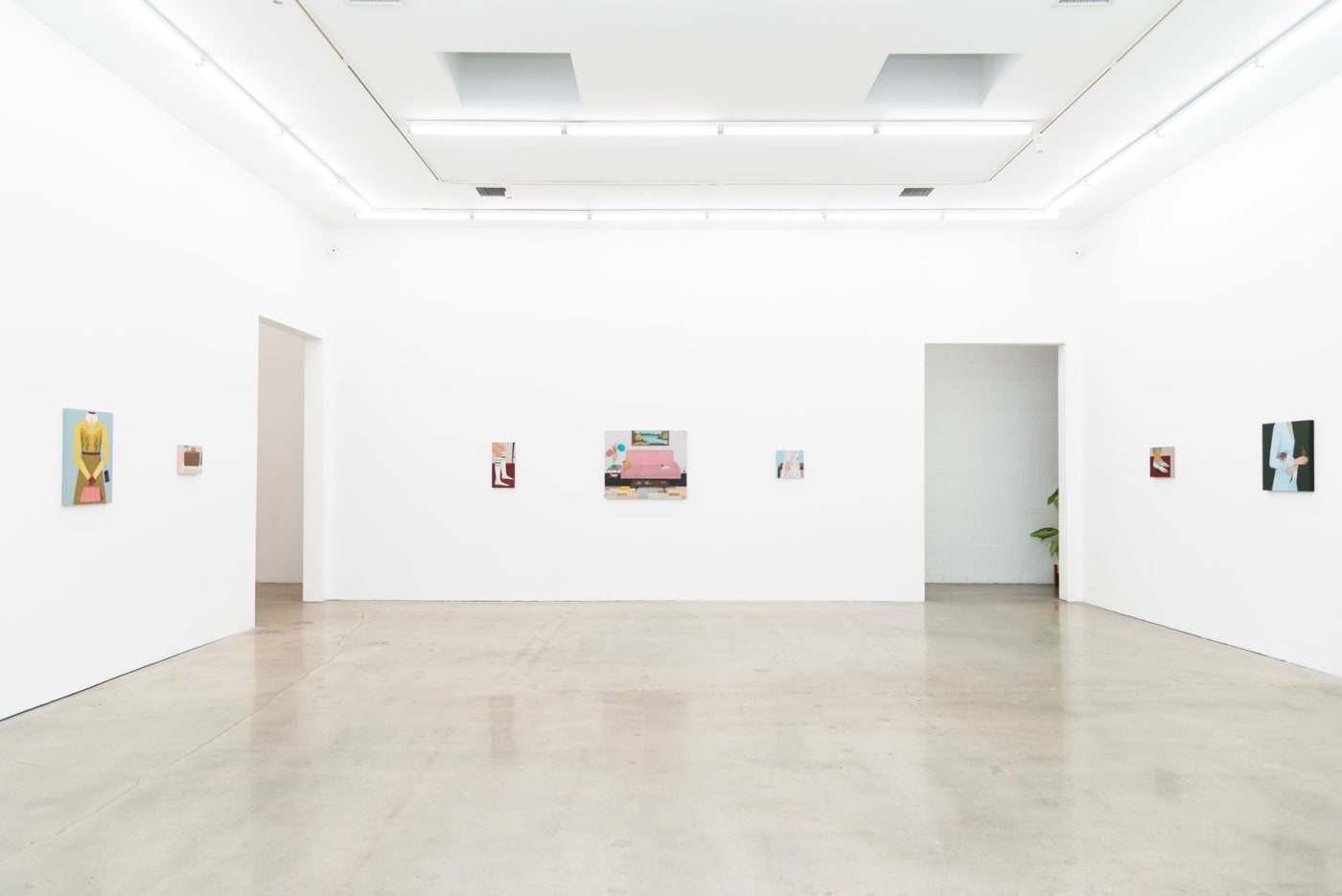 Installation image of Angela Burson's exhibition Travelers at Hashimoto Contemporary Los Angeles.