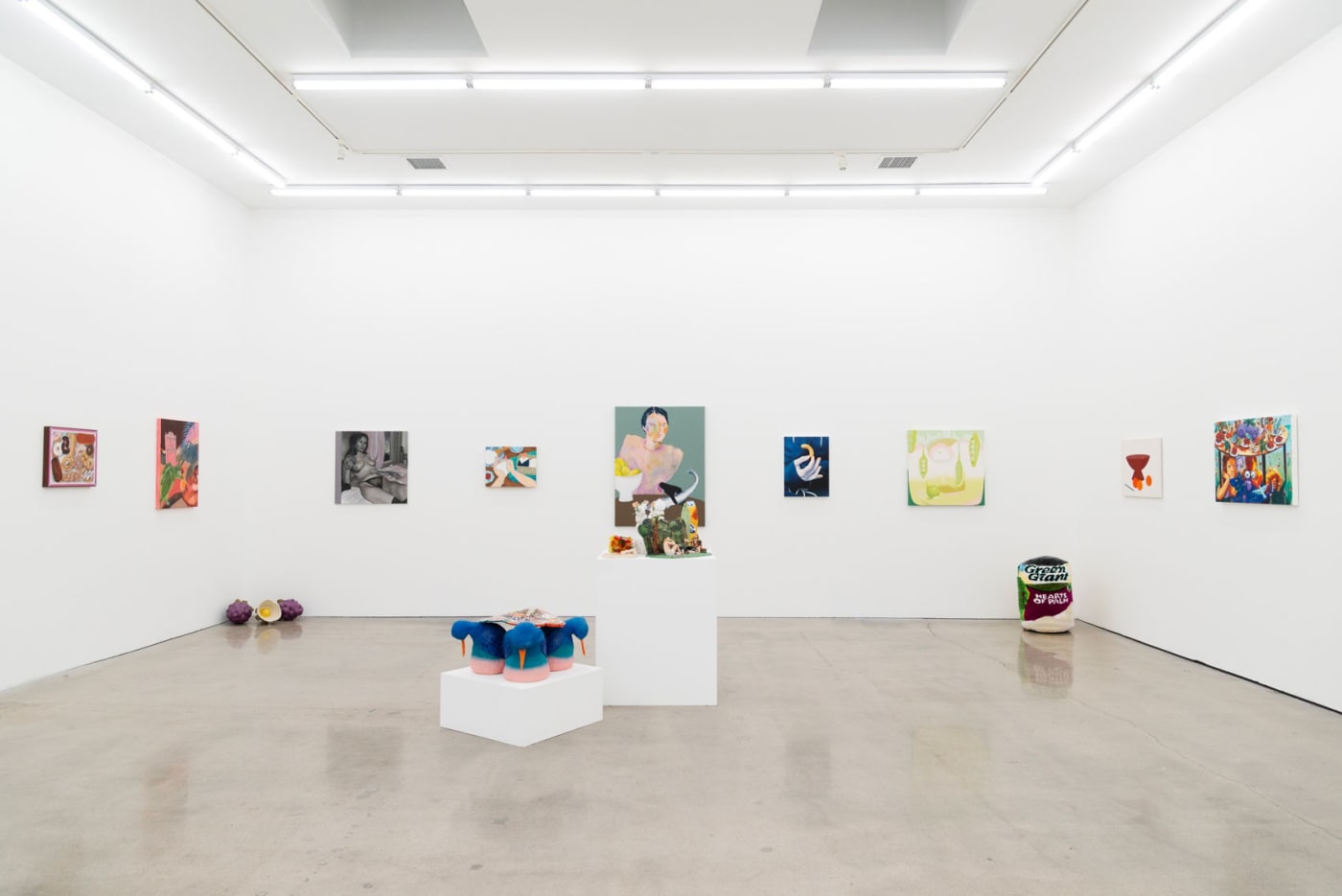 Installation image of the group exhibition Potluck at Hashimoto Contemporary LA 
