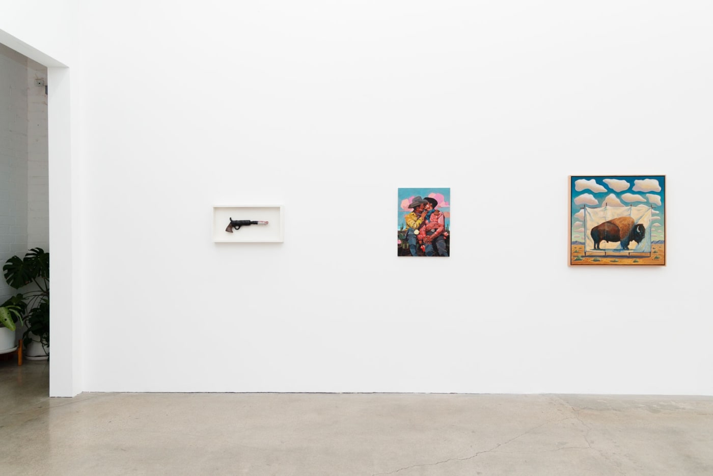 Installation images of group exhibition Weird West at Hashimoto Contemporary Los Angeles