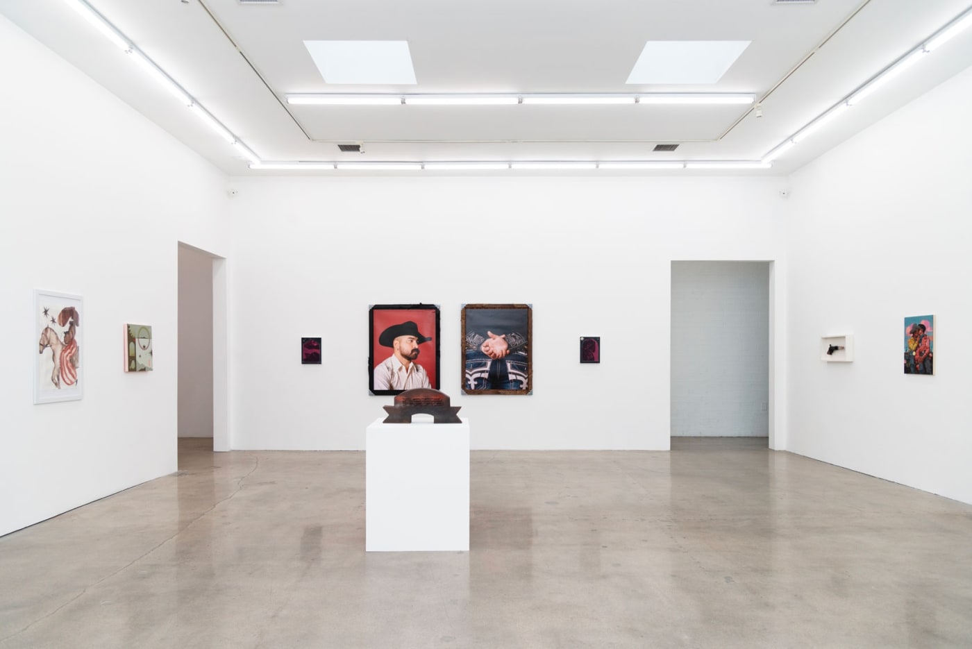 Installation images of group exhibition Weird West at Hashimoto Contemporary Los Angeles