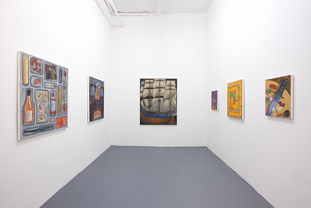 installation image of Paul Gagner exhibition "The Cut of My Jib"