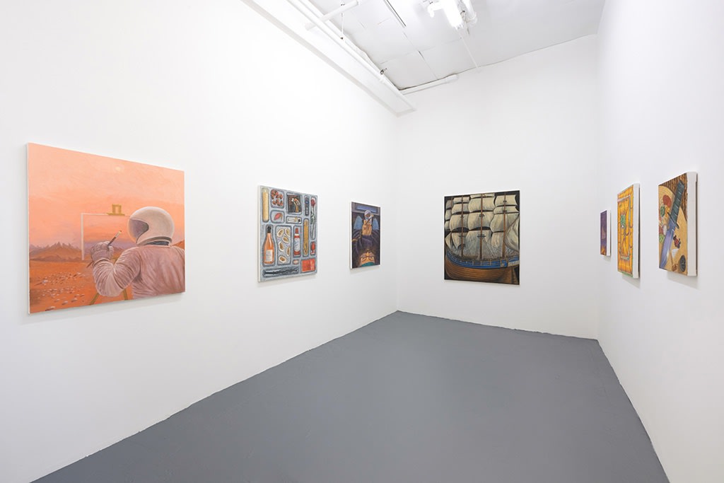installation image of Paul Gagner exhibition "The Cut of My Jib"