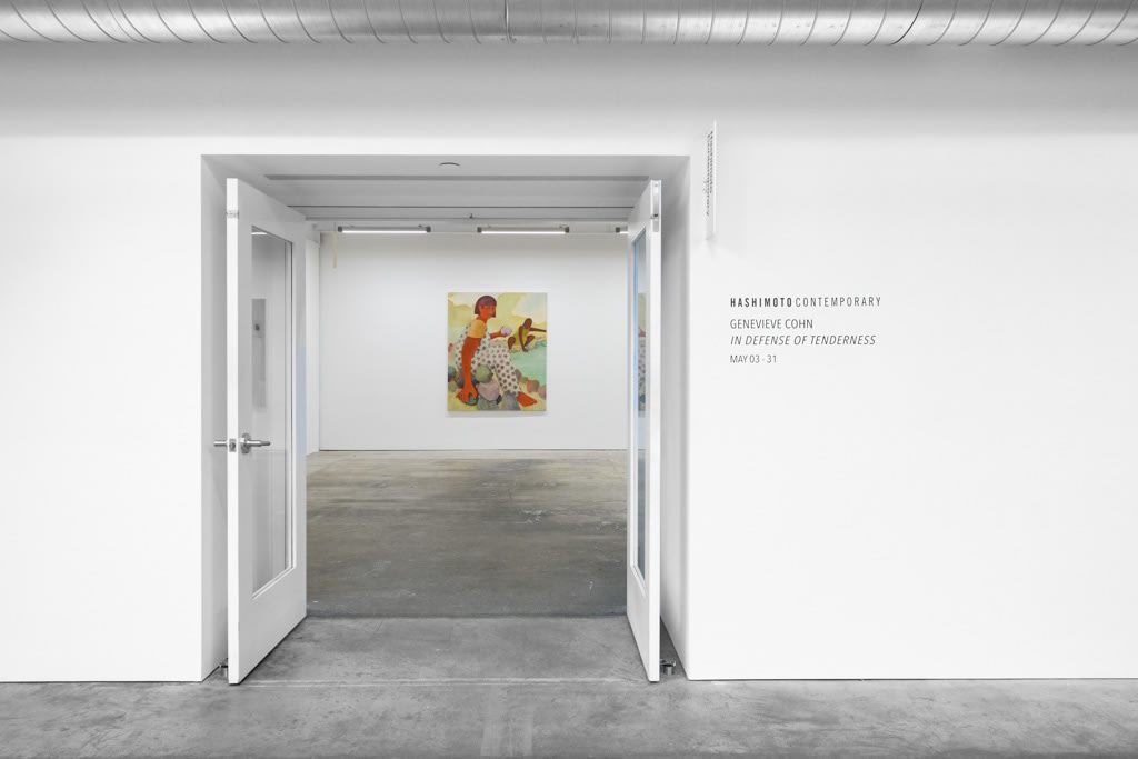 Installation view of Genevieve Cohn's solo exhibition "In Defense of Tenderness," at Hashimoto Contemporary, San Francisco.