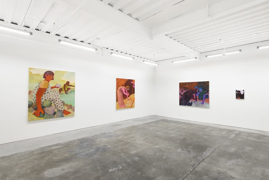 Installation view of Genevieve Cohn's solo exhibition "In Defense of Tenderness," at Hashimoto Contemporary, San Francisco.