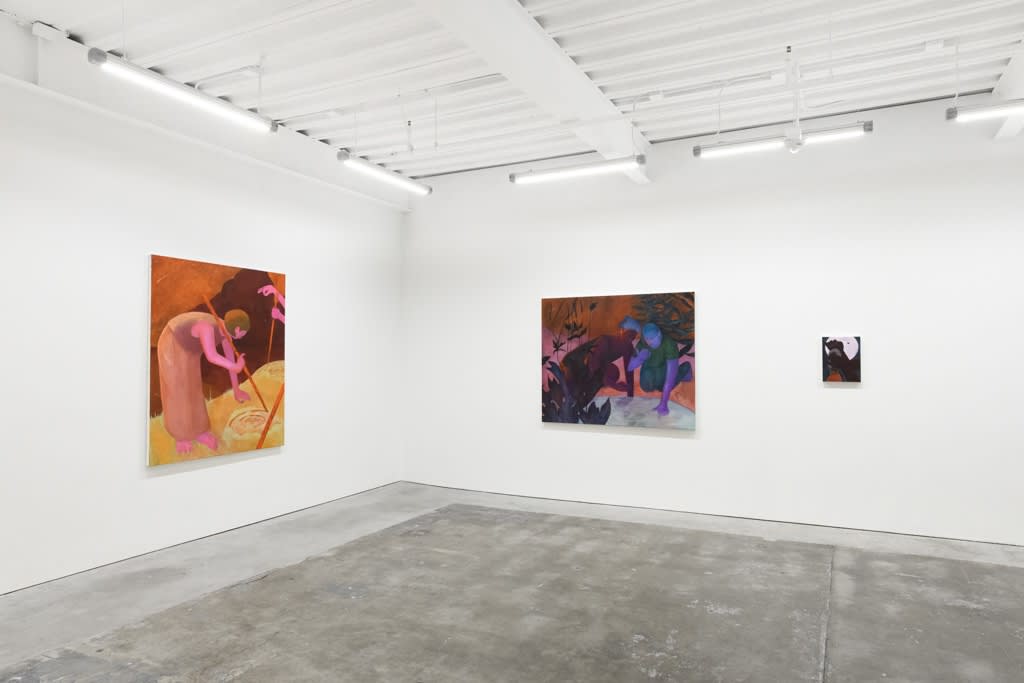 Installation view of Genevieve Cohn's solo exhibition "In Defense of Tenderness," at Hashimoto Contemporary, San Francisco.