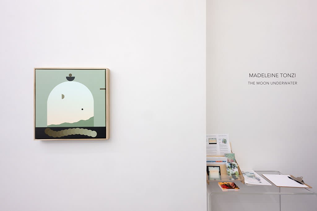 Installation view of madeleine Tonzi's "The Moon Underwater" exhibition