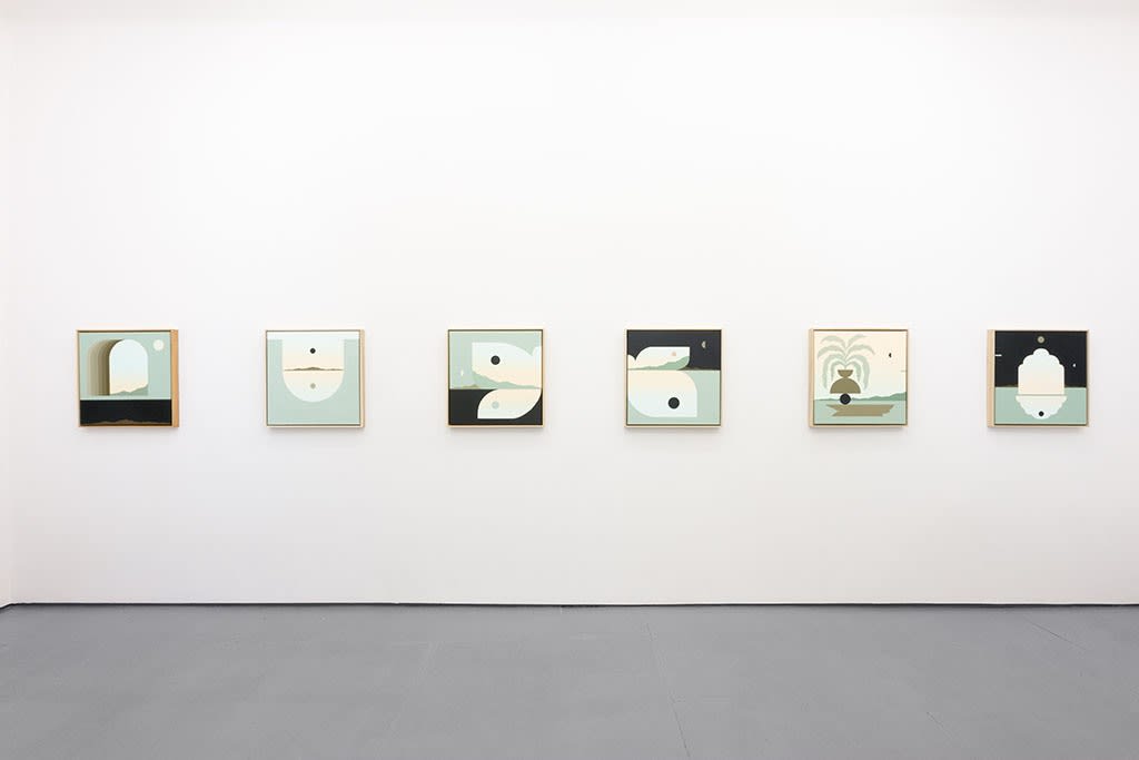 Installation view of madeleine Tonzi's "The Moon Underwater" exhibition