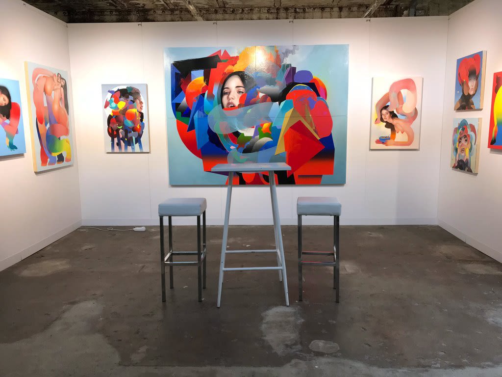 Installation image from Erik Jones' booth at Moniker London