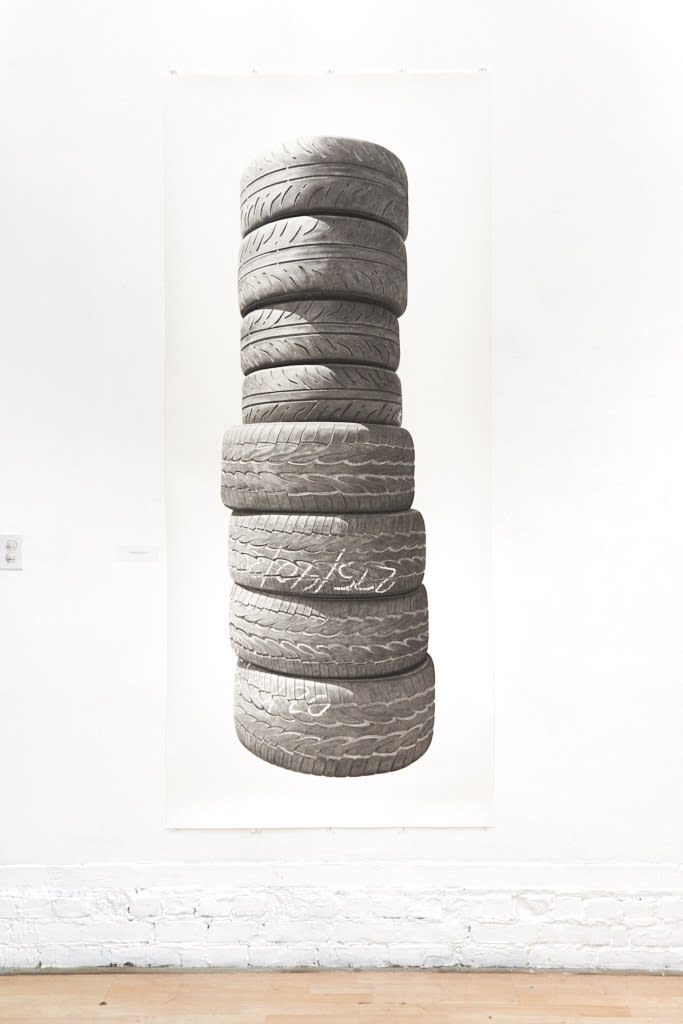 Installation image from Joel Daniel Phillips' "Hazards May Be Present II" at Hashimoto Contemporary SF