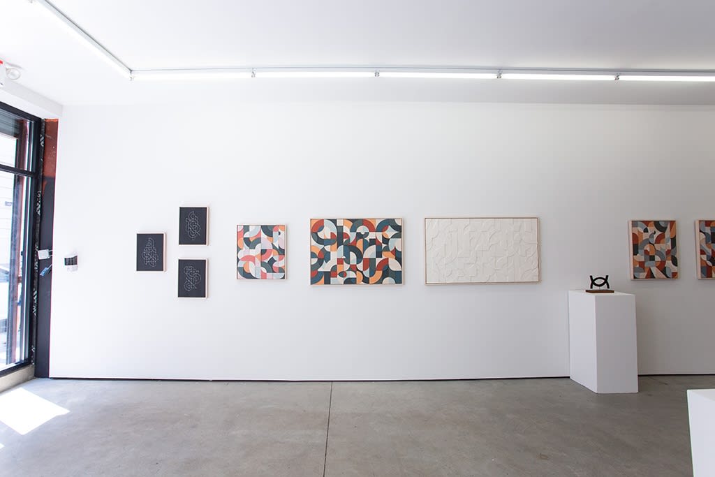 Installation image of Scott Albrecht's exhibition "Waiting For Our Eyes to Meet" at Hashimoto Contemporary NYC