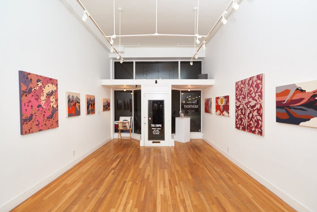 Installation image from Laura Berger's "Sentient" at Hashimoto Contemporary SF