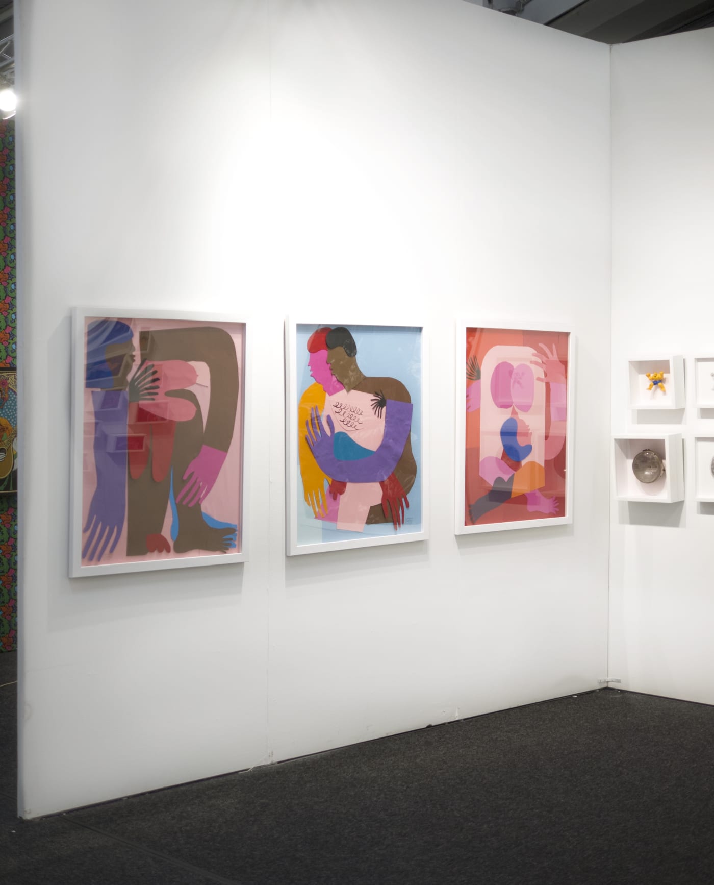 Art fair booth installation at Art on Paper