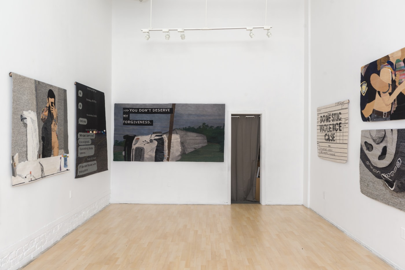 Installation image from Erin M. Riley's  "Simple" at Hashimoto Contemporary SF