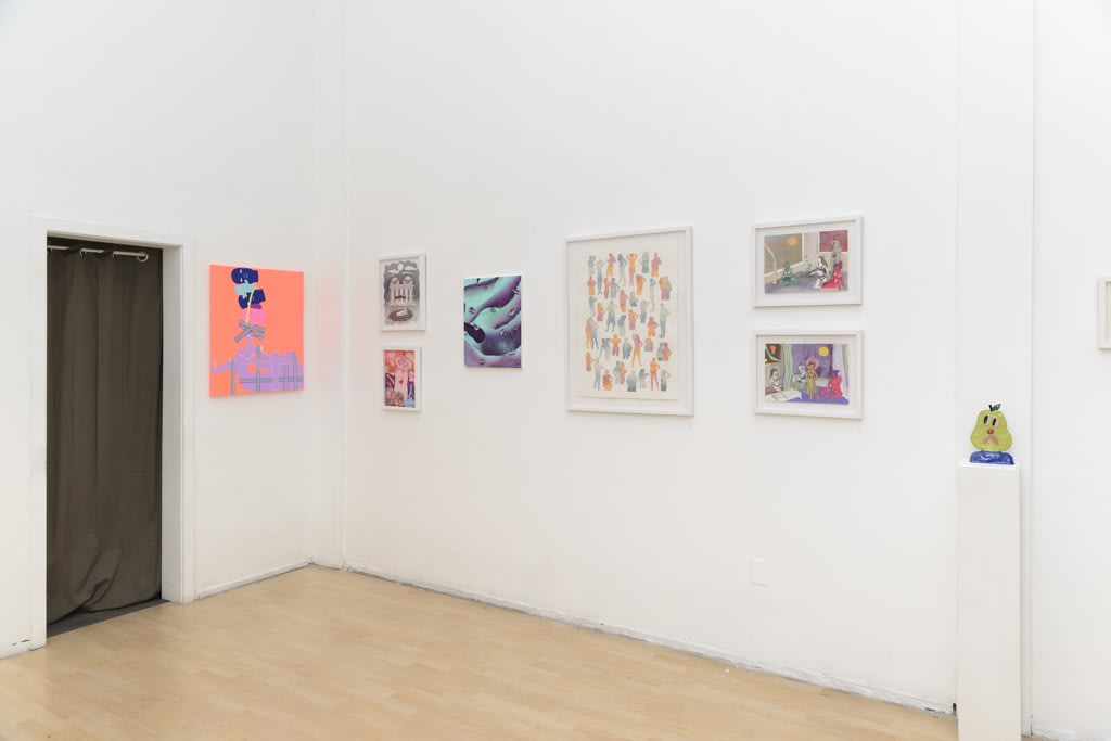 opening night photos of gallery wall for 'A Tree Falls In The Woods'