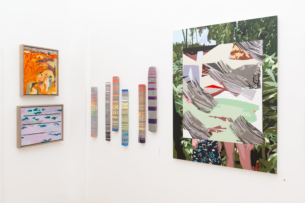 Installation image from "Reading Between the Lines" curated by Anna Valdez at Hashimoto Contemporary SF