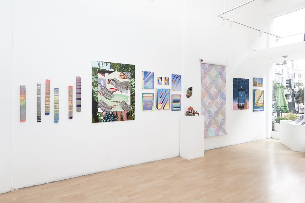 Installation image from "Reading Between the Lines" curated by Anna Valdez at Hashimoto Contemporary SF
